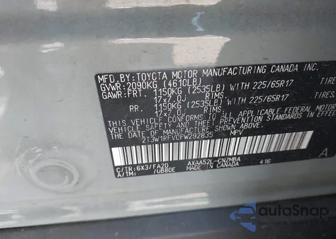 2023 Toyota Rav4 Xle from USA, damaged, VIN 2T3W1RFV0PW292835